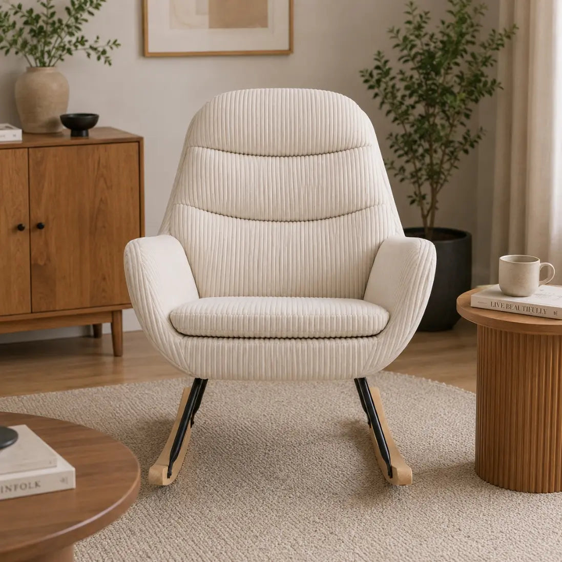 The EMMA Upholstered Rocking Chair