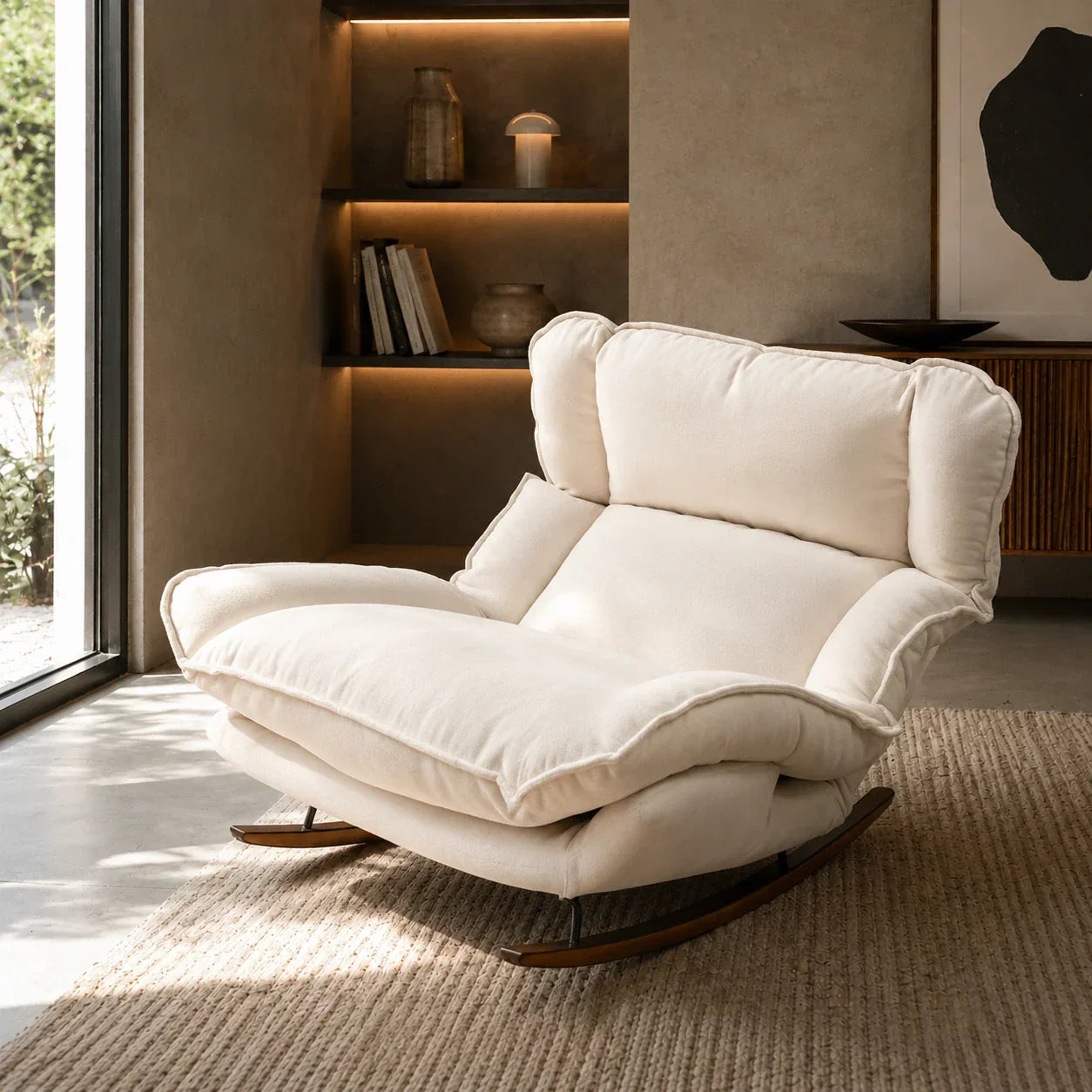 Signature white rocking chair