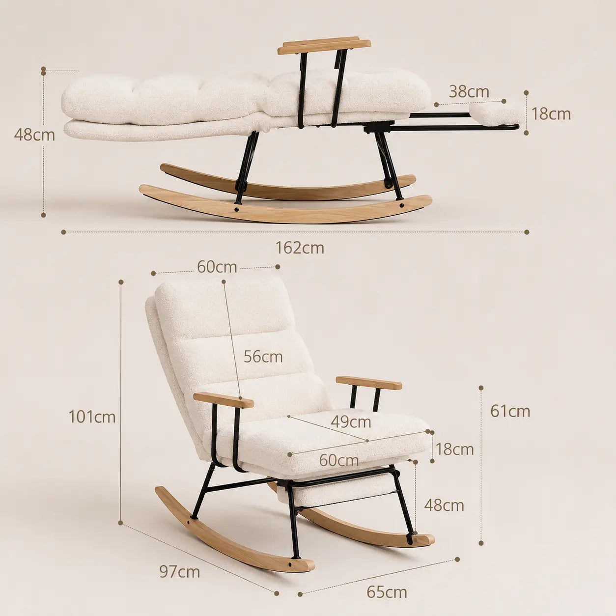 The ALMA Reclining Rocking Chair