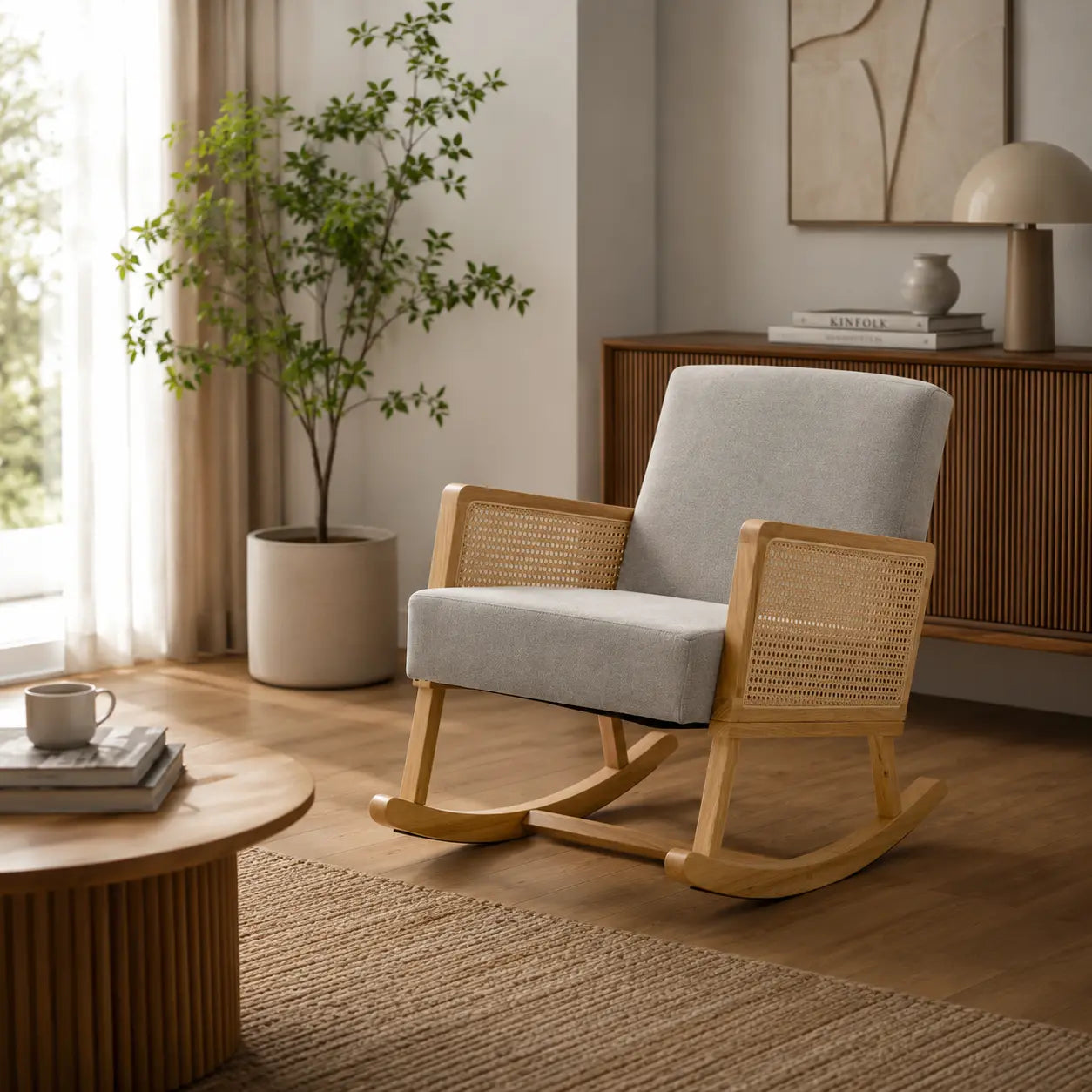 The NORA Rattan Rocking Chair