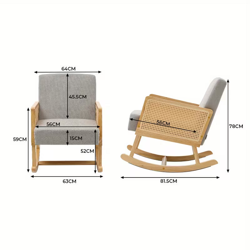The NORA Rattan Rocking Chair