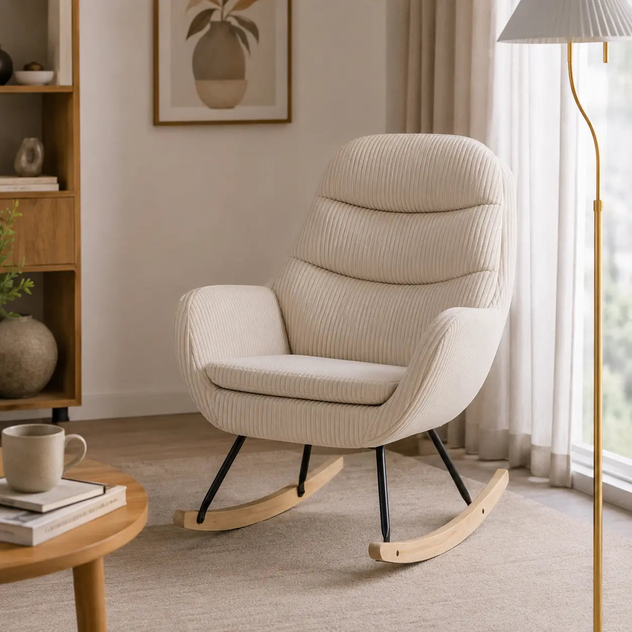 The EMMA Upholstered Rocking Chair
